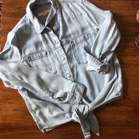 7 For All Mankind Tops - 7 for all mankind // chambray shirt // FINAL SALE